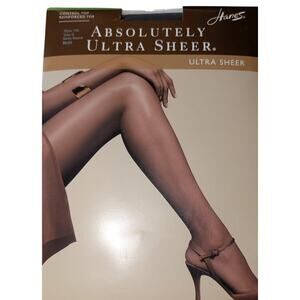 New Hanes Absolutely Ultra Sheer Control Top Panty Hose Barely Black S/M (B)